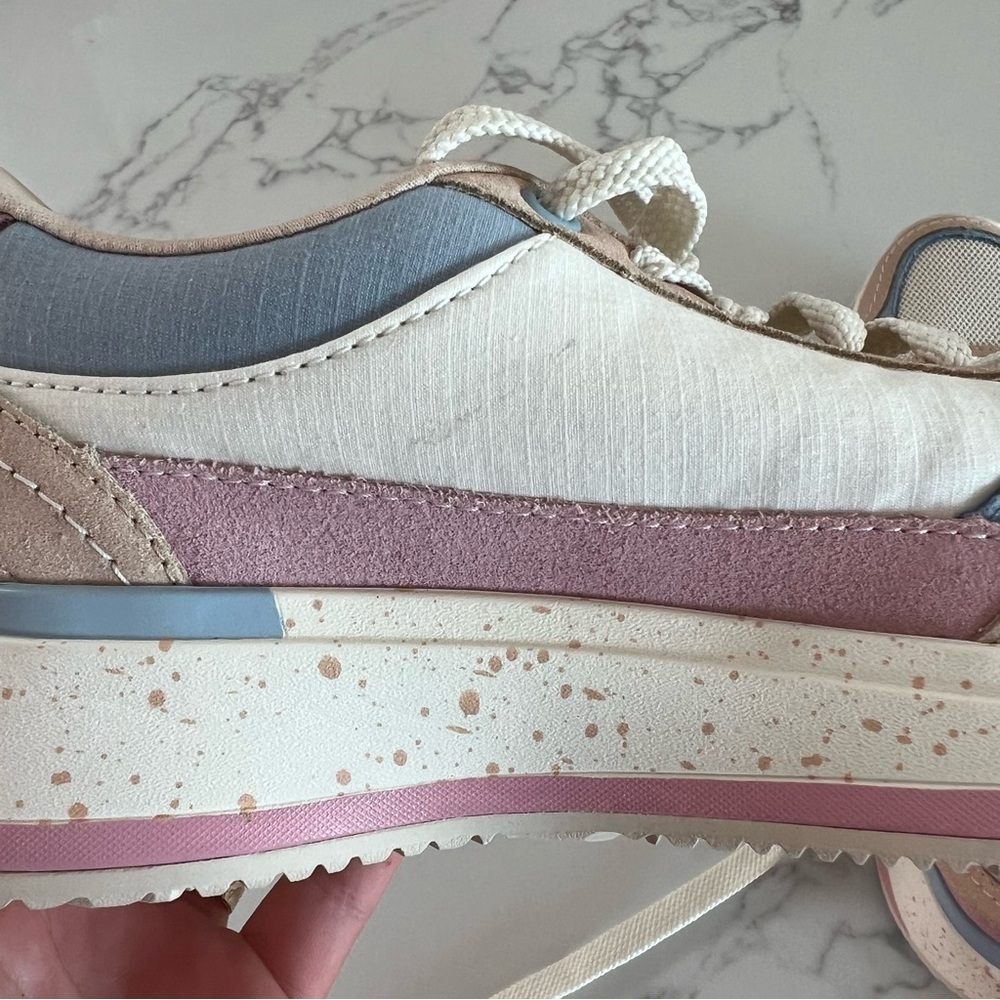 Reef Women's Sneakers Tennis Shoes in Cream, Blue, and Pink 8-8.5 - Picture 4 of 4